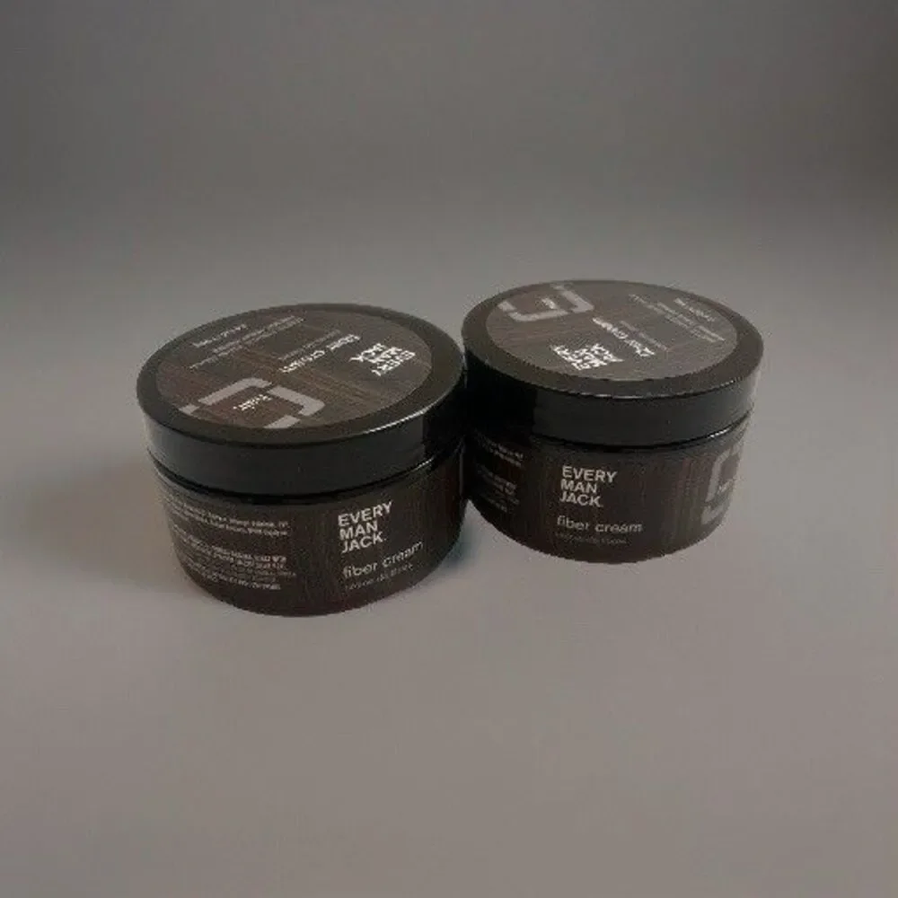 Every Man Jack Fiber Cream Matte Finish Firm Hold Hair 3.4 oz New Lot of Two